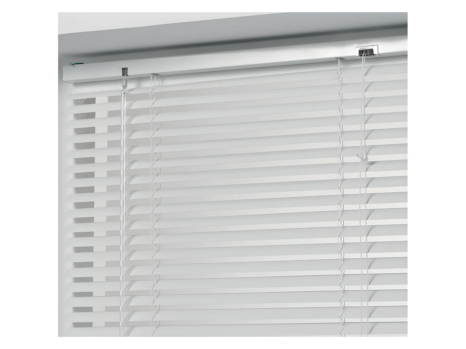 Store à Lamelles "Vénitien" 60x130cm Blanc