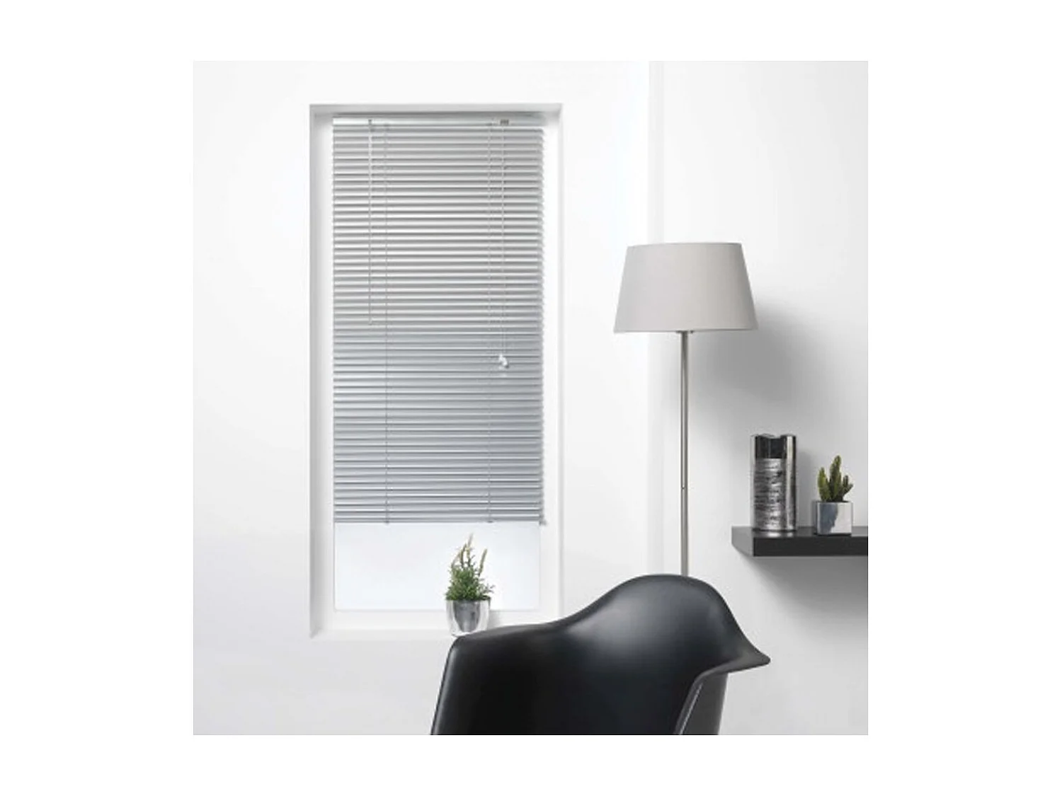 Store à Lamelles "Vénitien" 90x180cm Argent