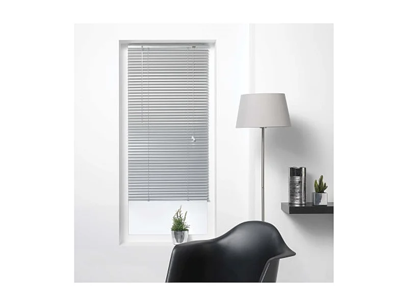 Store à Lamelles "Vénitien" 90x180cm Argent