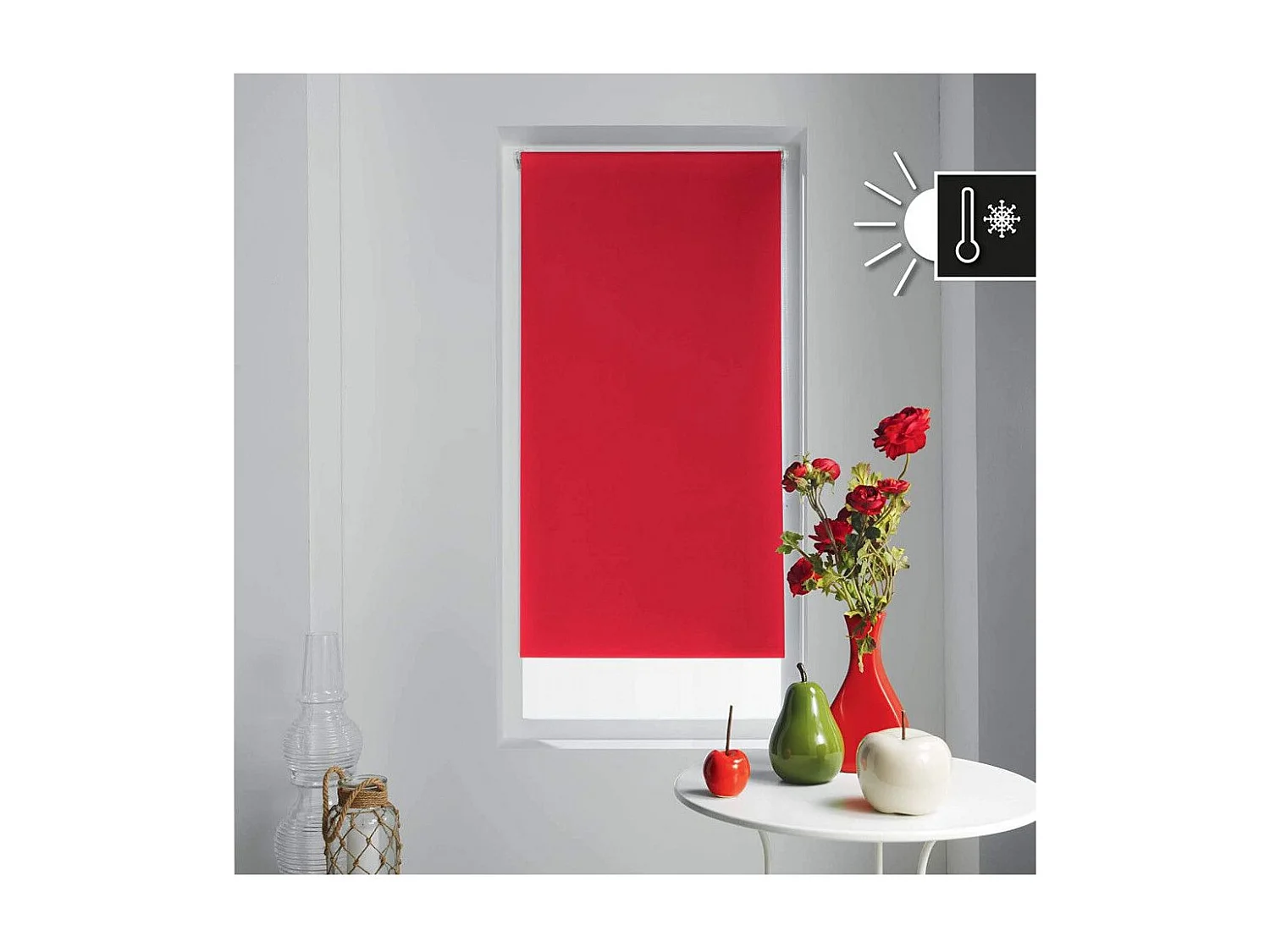 Store Enrouleur Occultant "Occult" 120x180cm Rouge