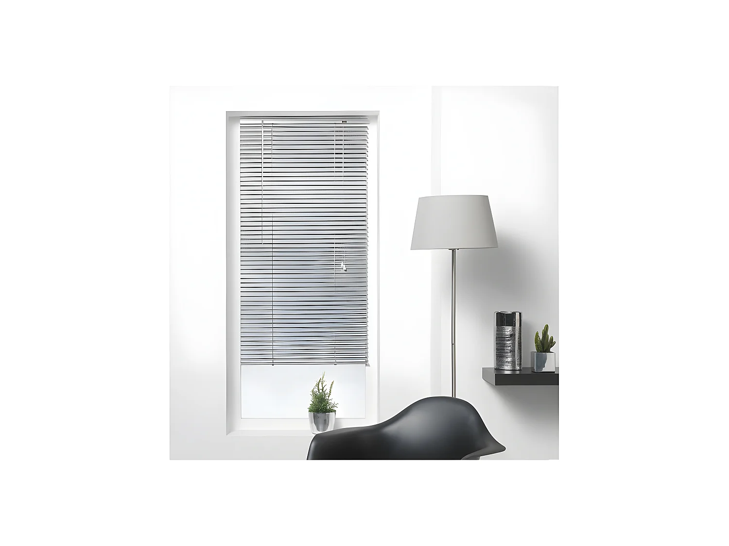 Store à Lamelles "Vénitien" 50x130cm Argent