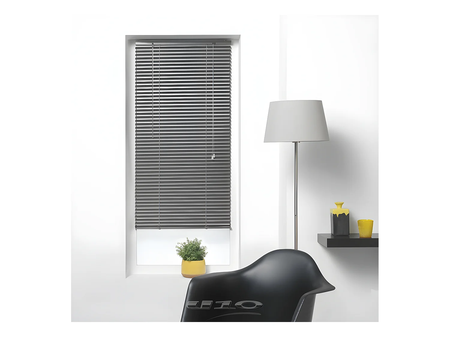 Store à Lamelles "Vénitien" 40x180cm Anthracite