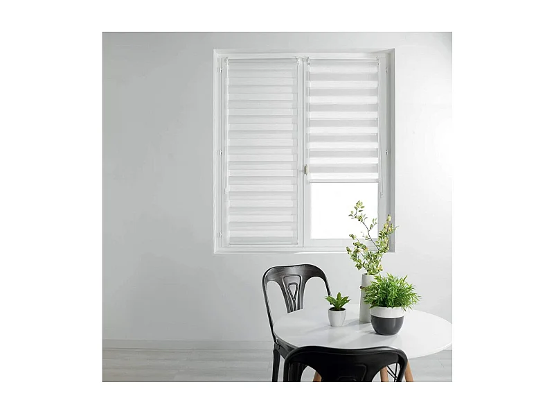 Store Enrouleur Jour Nuit "Daynight" 90x180cm Blanc