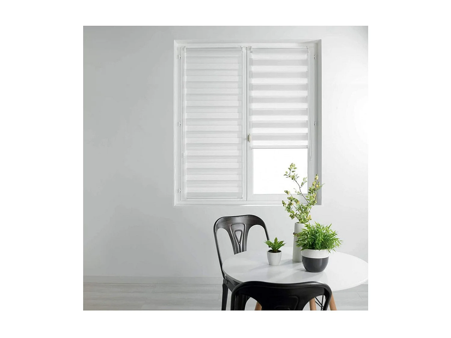 Store Enrouleur Jour Nuit "Daynight" 90x180cm Blanc