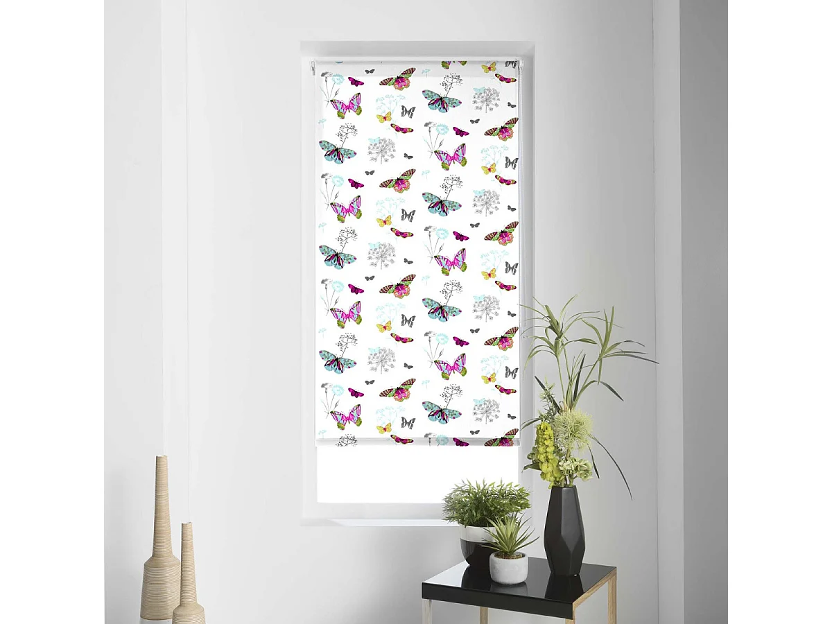 Store Enrouleur Tamisant "Butine" 60x180cm Multicolore