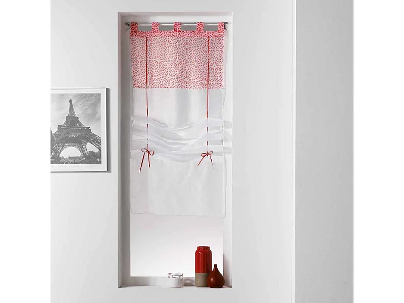 Store Voilage "Tunis" 60x180cm Corail