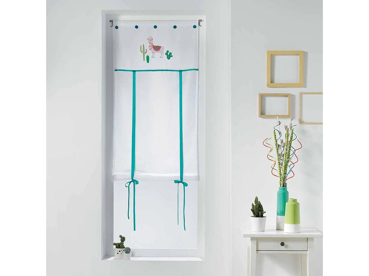 Store Voilage "Lama" 60x150cm Blanc