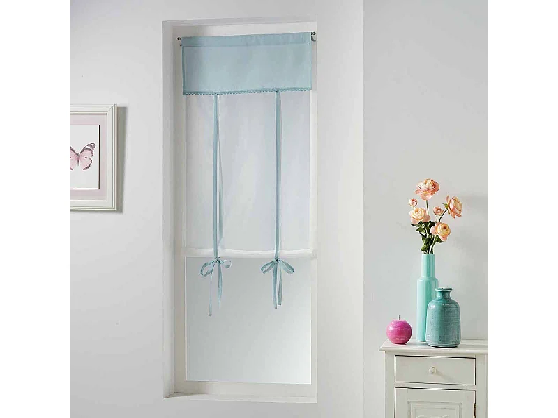 Store Voilage "Femina" 60x150cm Bleu