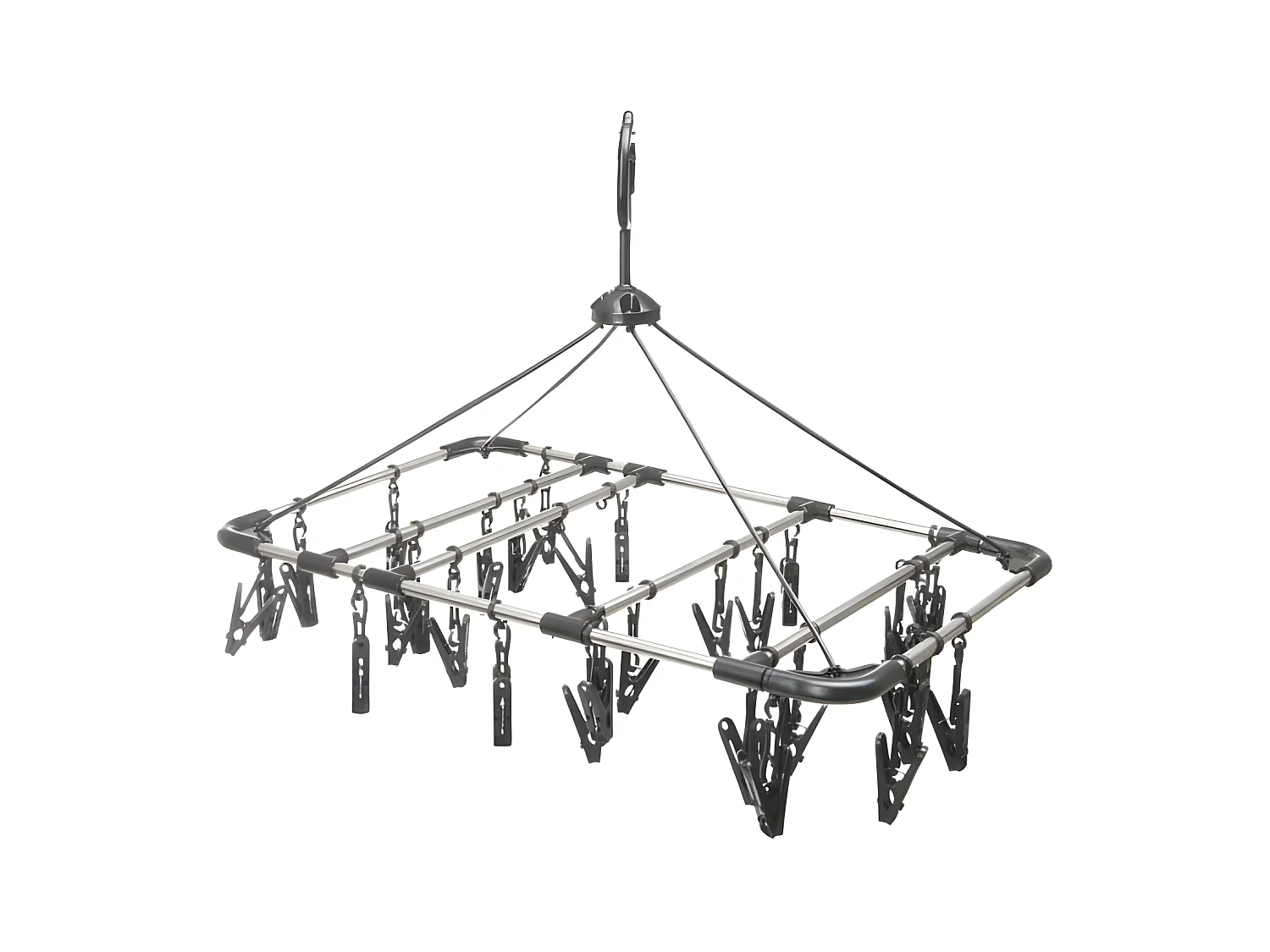 Séchoir à Linge à Suspendre "32 Pinces" 52cm Noir