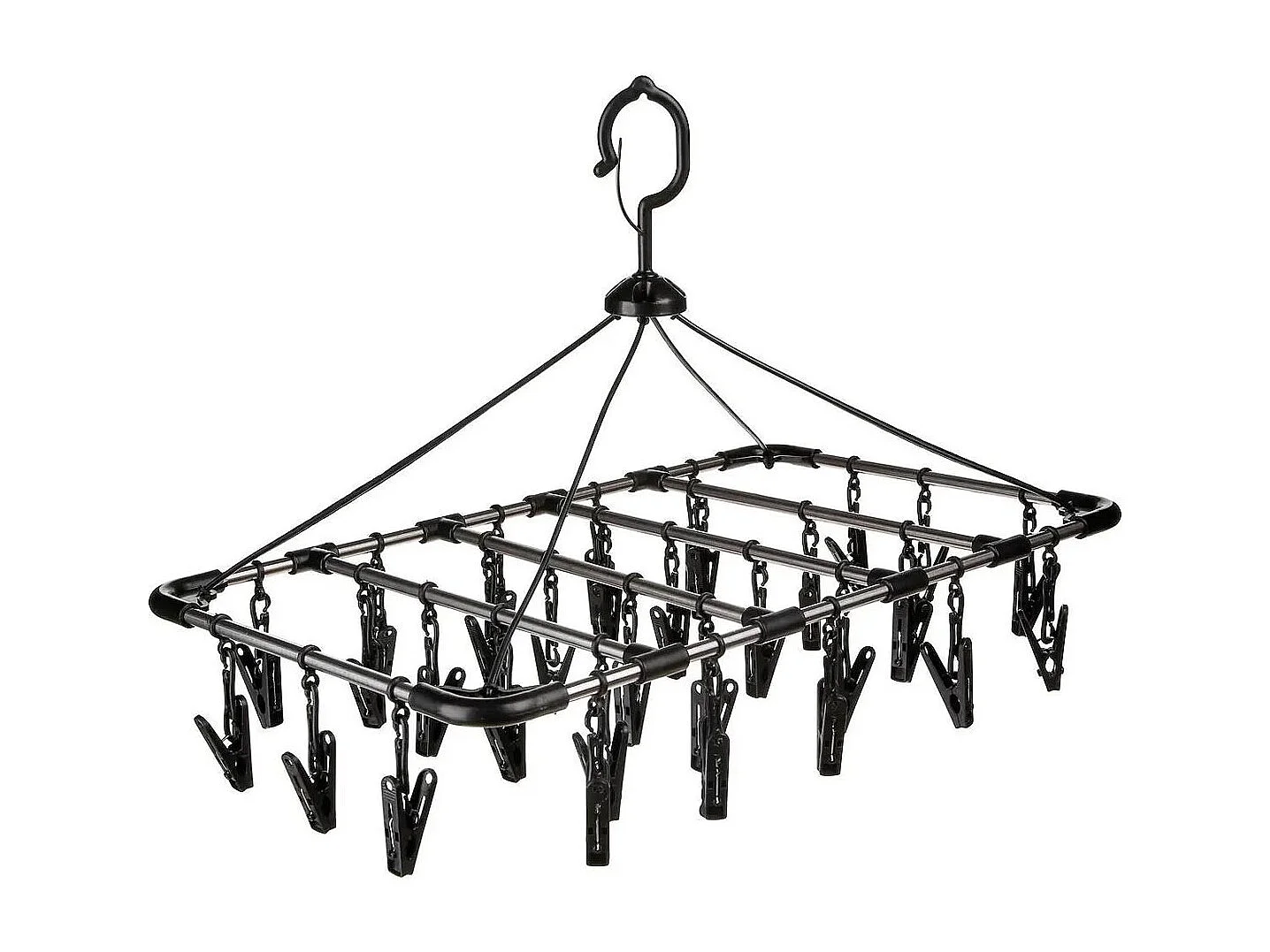 Séchoir à Linge à Suspendre "32 Pinces" 52cm Noir