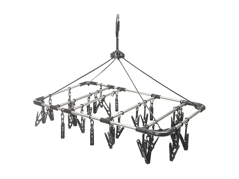 Séchoir à Linge à Suspendre "32 Pinces" 52cm Noir