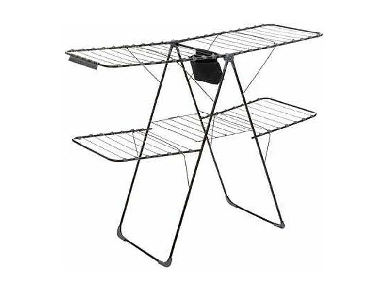 Étendoir à Linge Pliable "Mojave" 160cm Noir