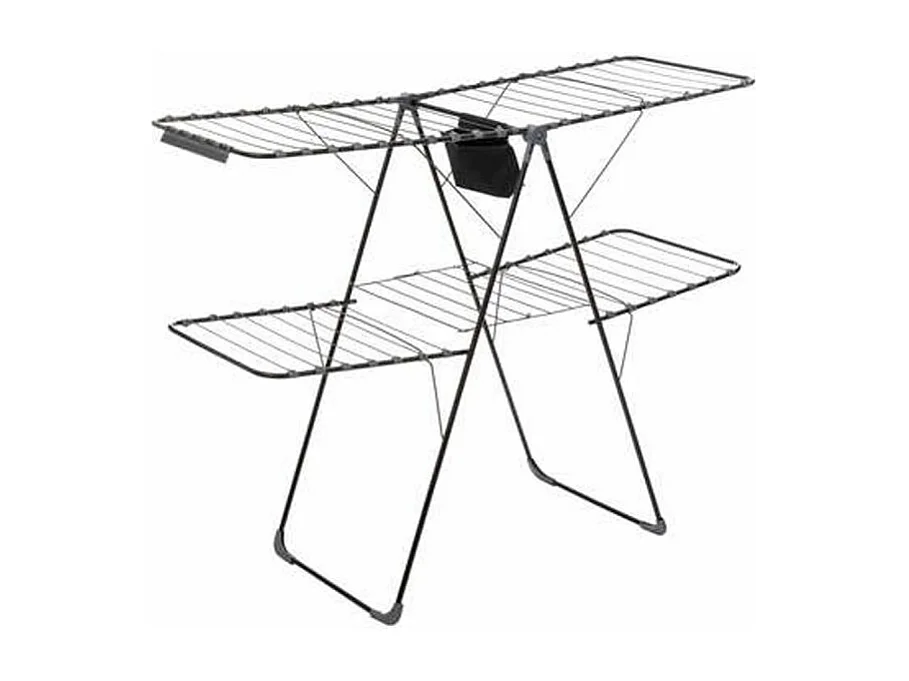 Étendoir à Linge Pliable "Mojave" 160cm Noir