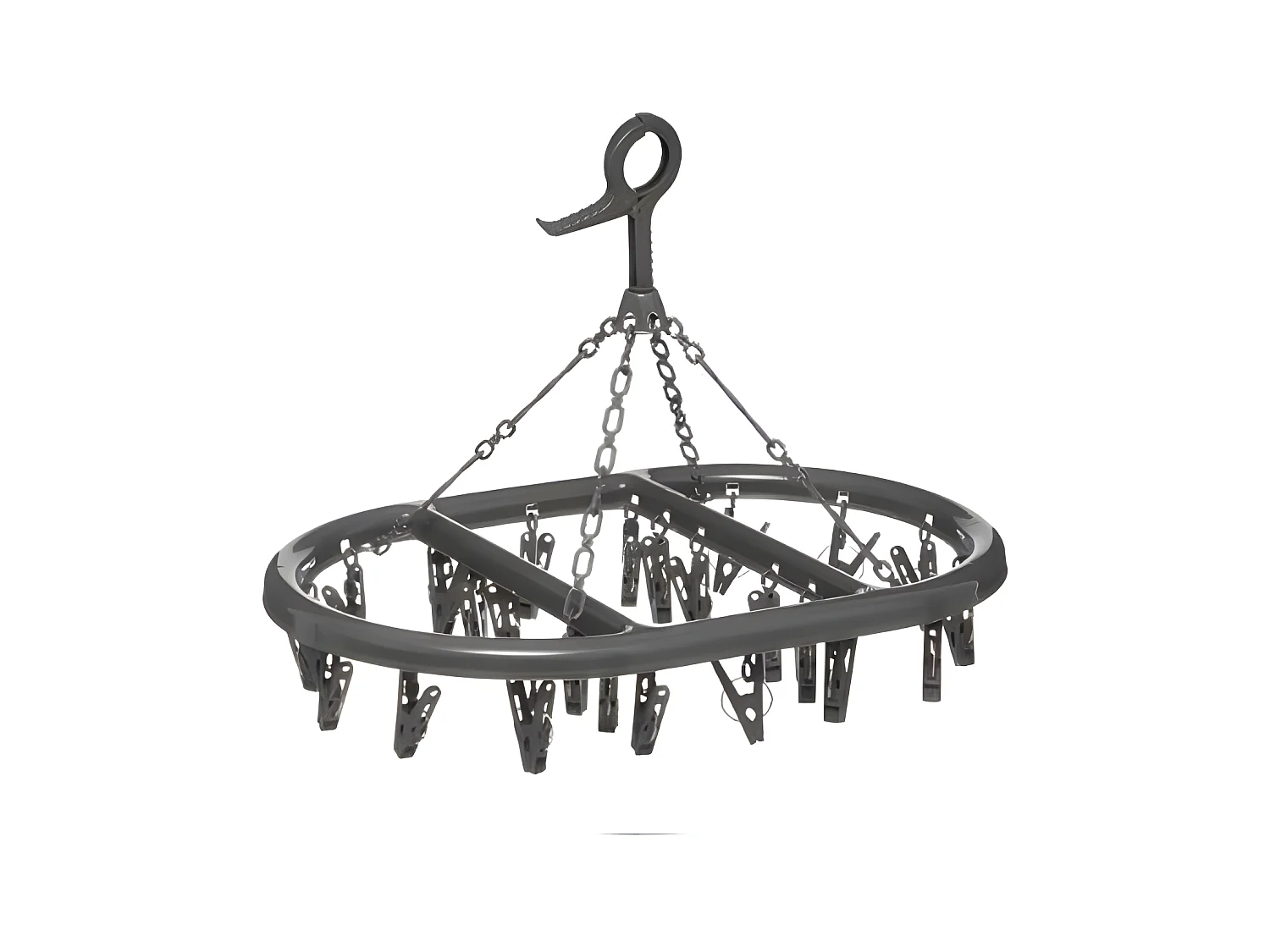 Séchoir à Linge "24 Pinces" 44cm Gris