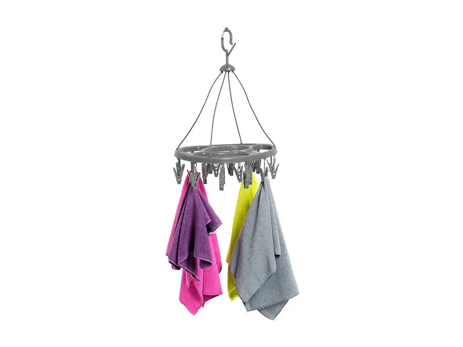Séchoir à Linge "24 Pinces" 44cm Gris