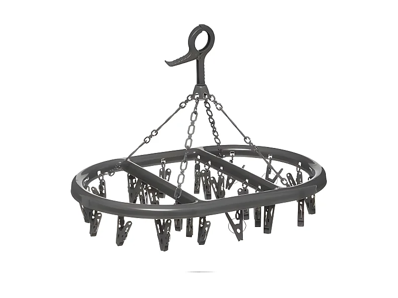 Séchoir à Linge "24 Pinces" 44cm Gris