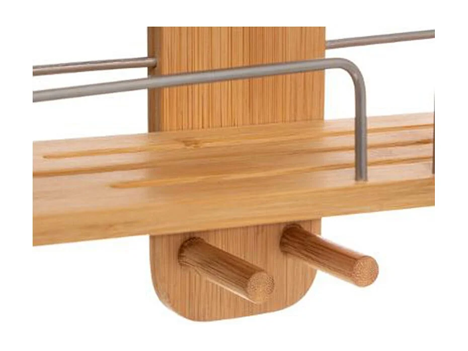 Plato de ducha de bambú con 3 niveles