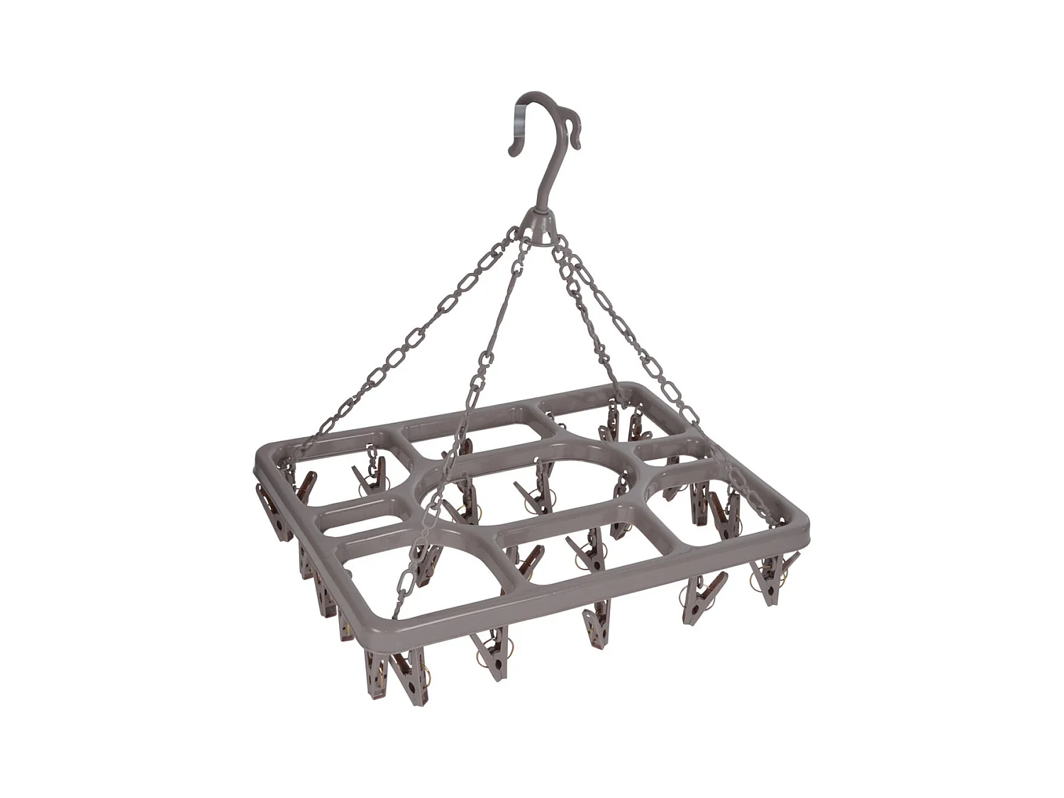 Séchoir à Linge "26 Pinces" 38cm Taupe