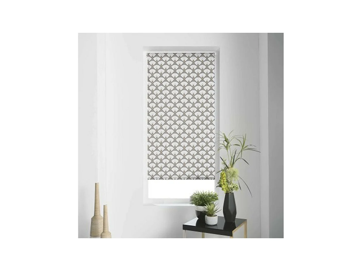 Store Enrouleur Tamisant "Art Déco Chic" 90x180cm Gris