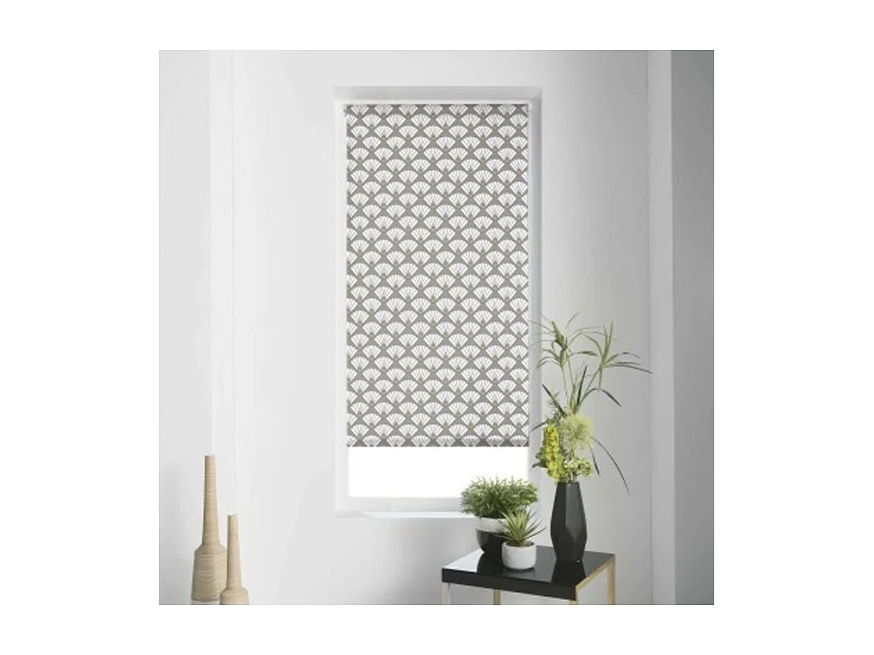 Store Enrouleur Tamisant "Art Déco Chic" 90x180cm Gris