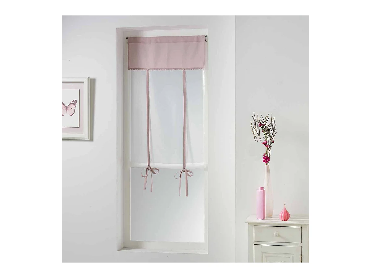 Store Voilage "Femina" 60x150cm Rose Dragée
