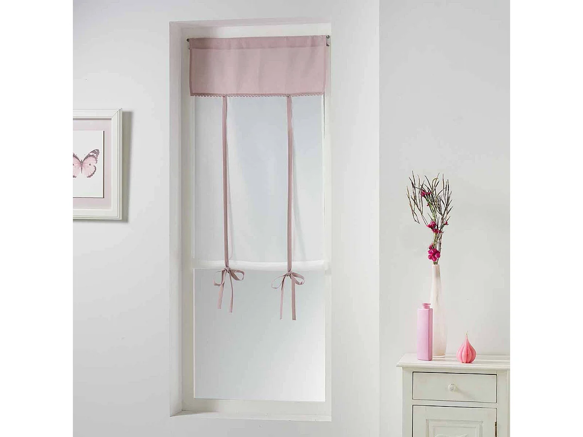 Store Voilage "Femina" 60x150cm Rose Dragée