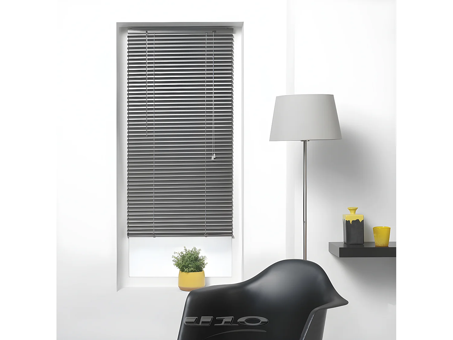 Store à Lamelles "Vénitien" 90x130cm Anthracite