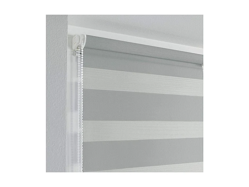 Store Enrouleur Jour Nuit "Daynight" 45x180cm Gris