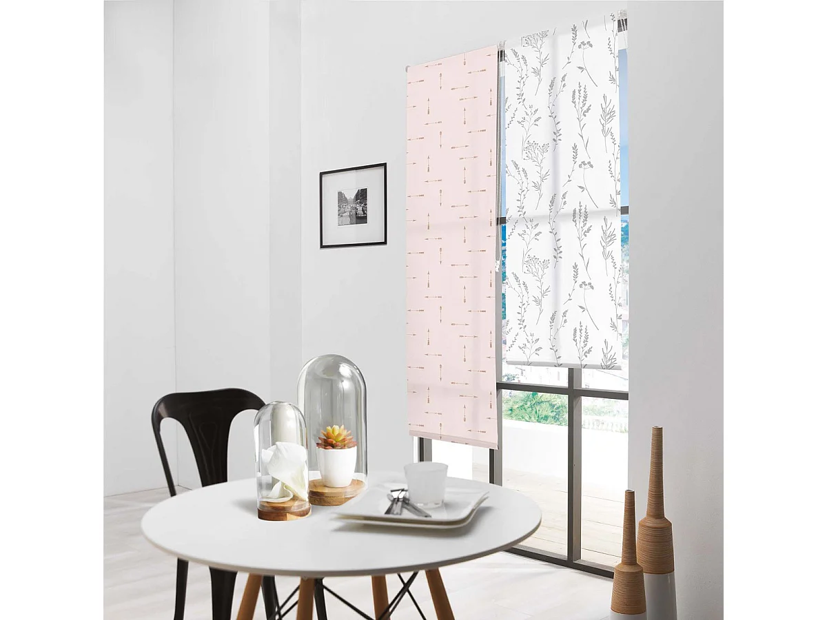 Store Enrouleur Tamisant "Flechaline" 45x180cm Rose
