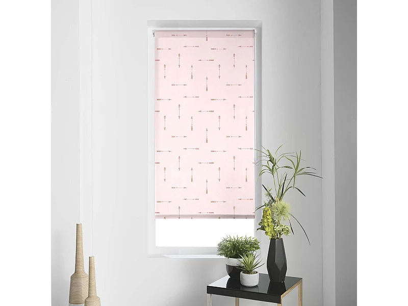 Store Enrouleur Tamisant "Flechaline" 60x180cm Rose