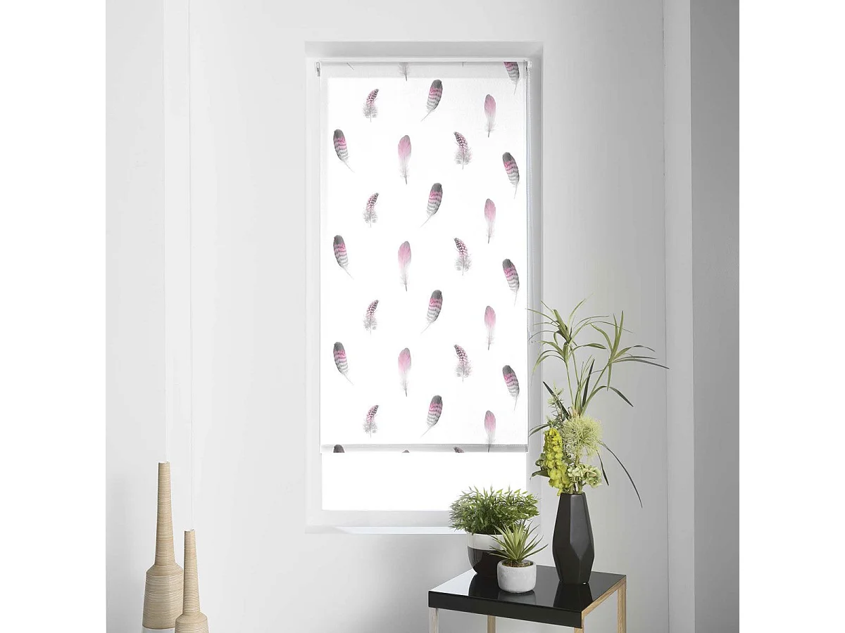 Store Enrouleur Tamisant "Plumala" 120x180cm Blanc