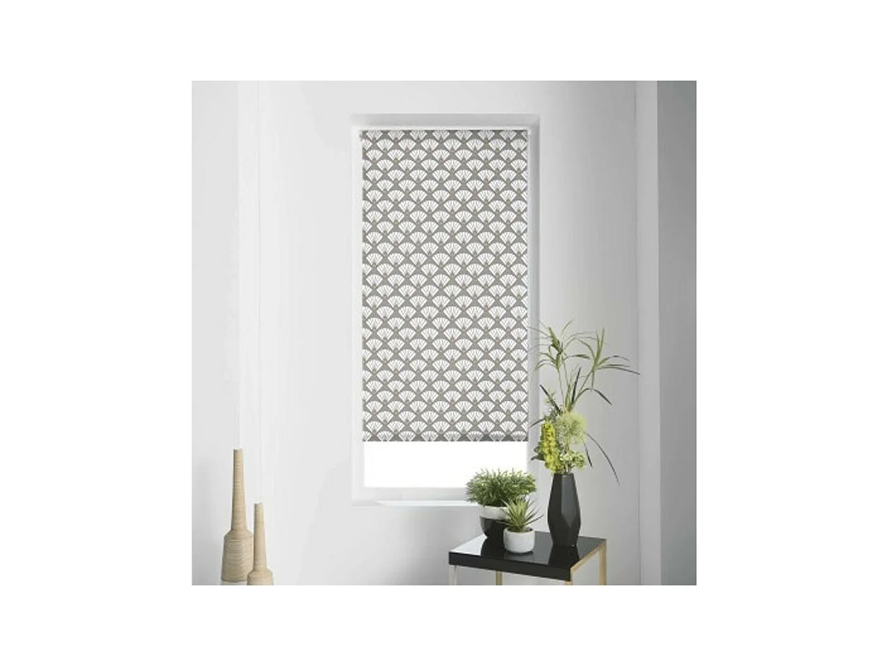 Store Enrouleur Tamisant "Art Déco Chic" 60x90cm Gris