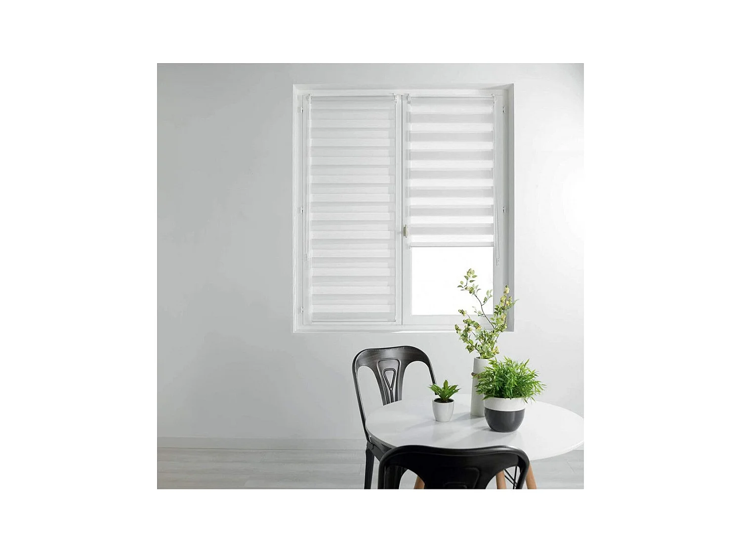 Store Enrouleur Jour Nuit "Daynight" 60x180cm Blanc