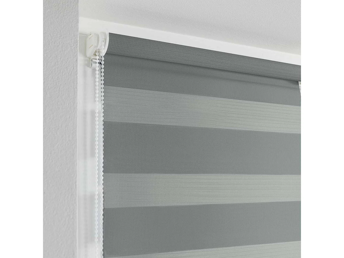 Store Enrouleur Jour Nuit "Daynight" 90x180cm Gris