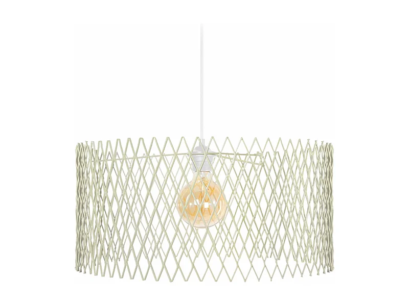 Suspensão TOSEL  ASTER metal cilindro Verde D45 x  H84  cm