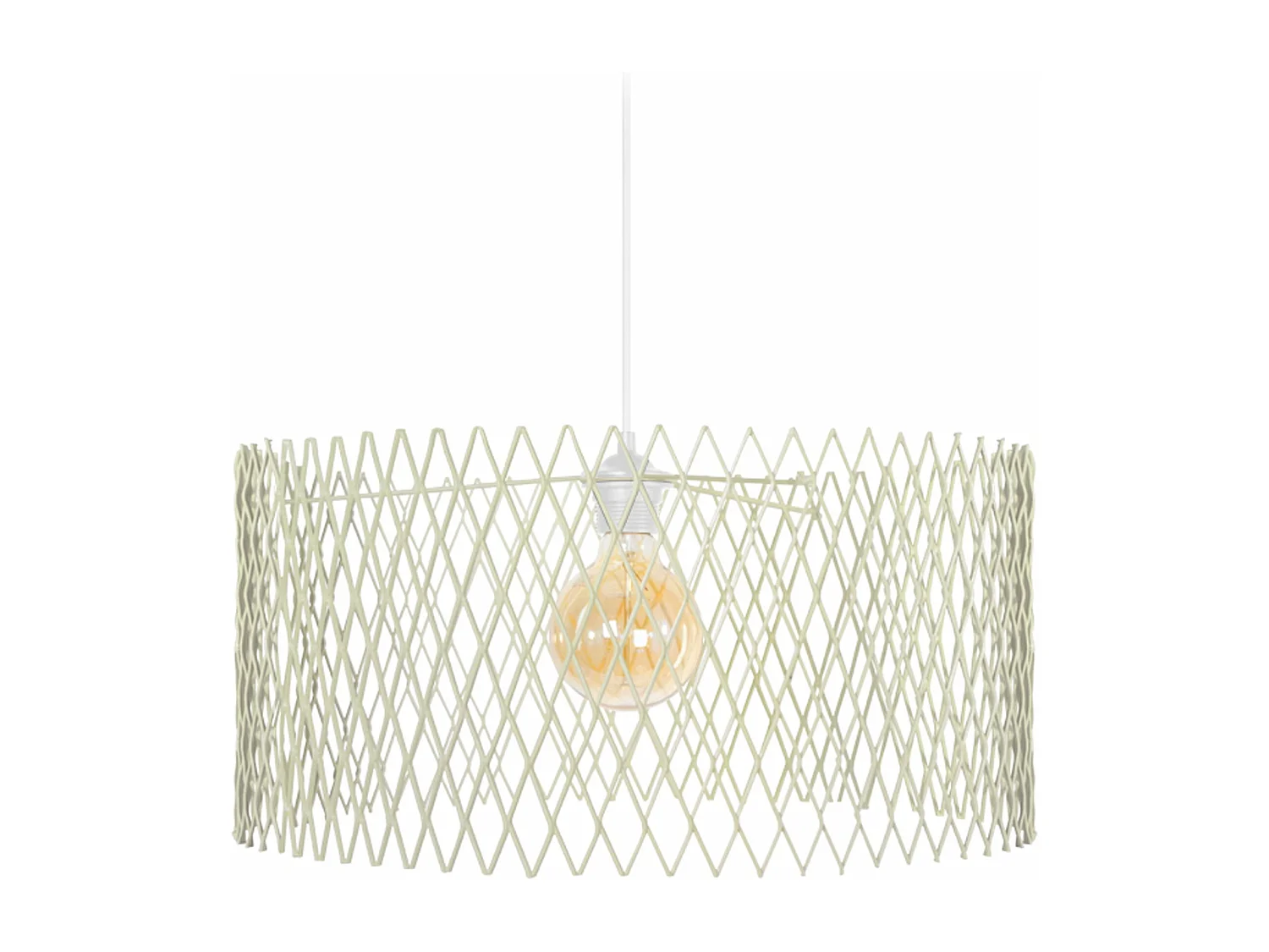 Suspensão TOSEL  ASTER metal cilindro Verde D45 x  H84  cm