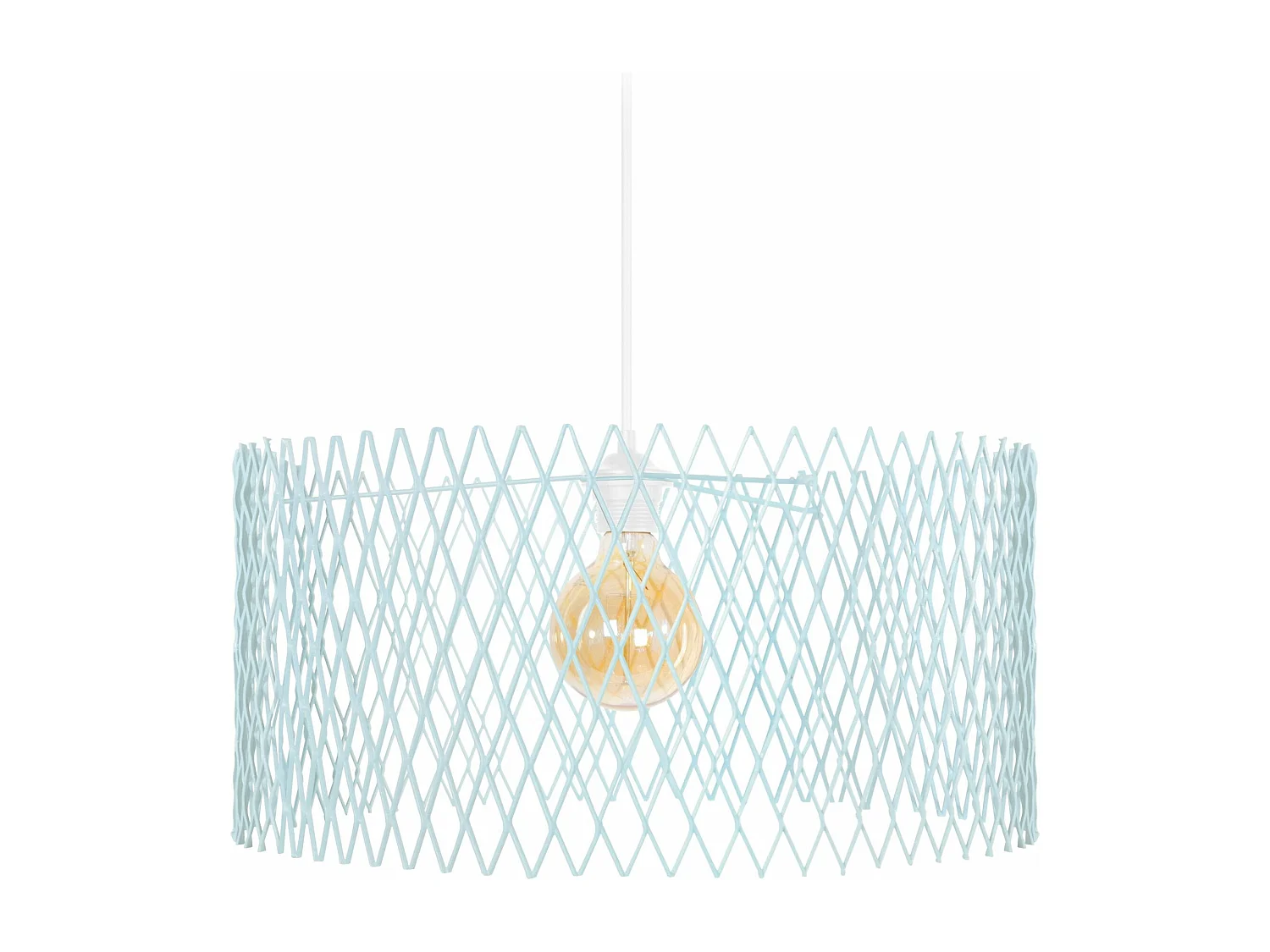 Suspensão TOSEL  ASTER metal cilindro azul D45 x  H84  cm