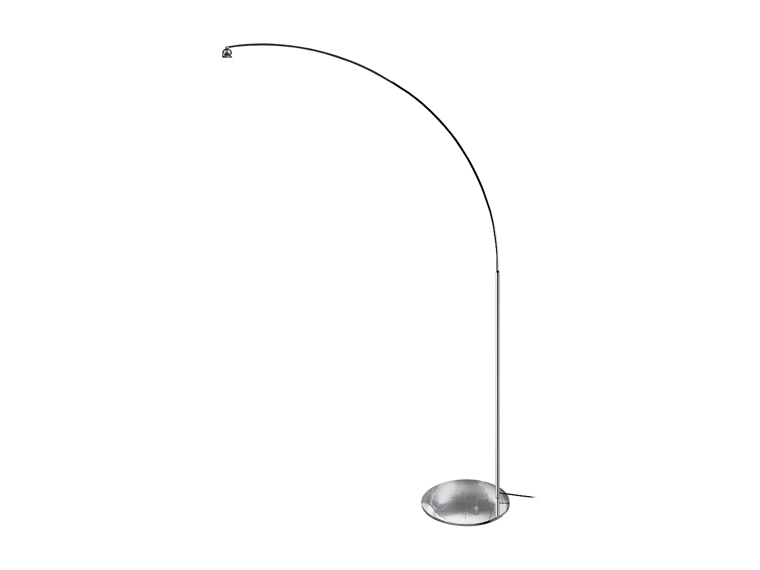 Lampadaire arqué métal  aluminium 190 cm.