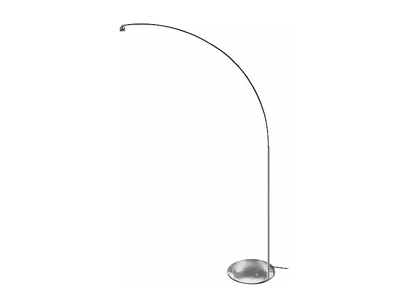 Lampadaire arqué métal  aluminium 190 cm.