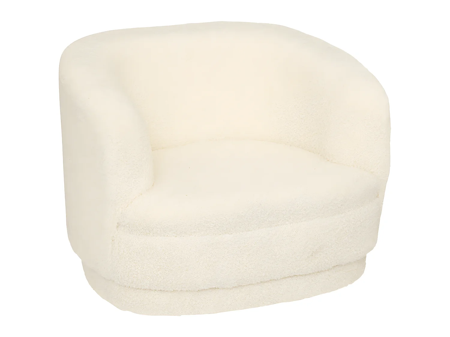 Fauteuil pour Enfant tissu Blanc à bouclettes H 45 cm