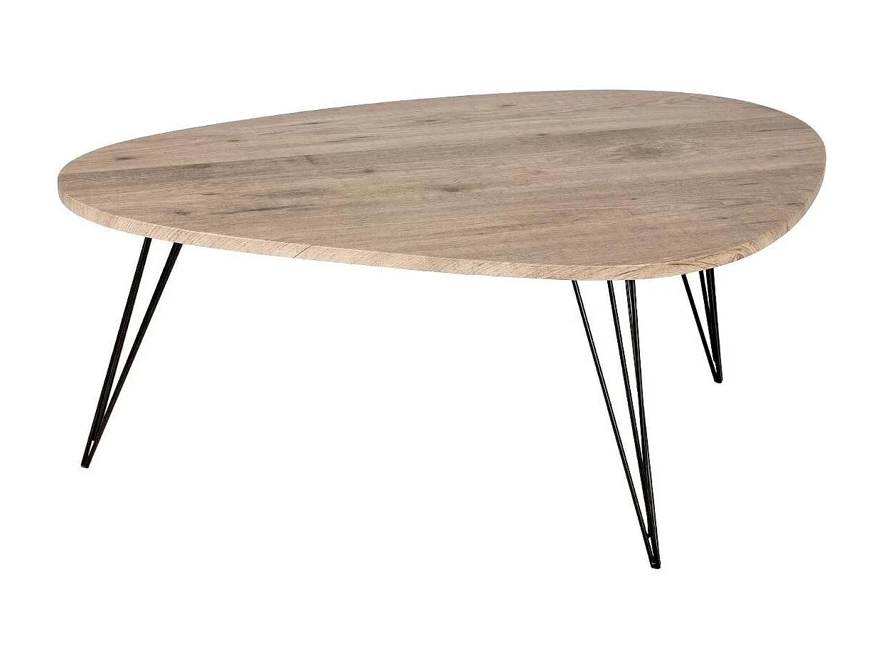 Table Basse Industriel "Neile" 112cm Marron