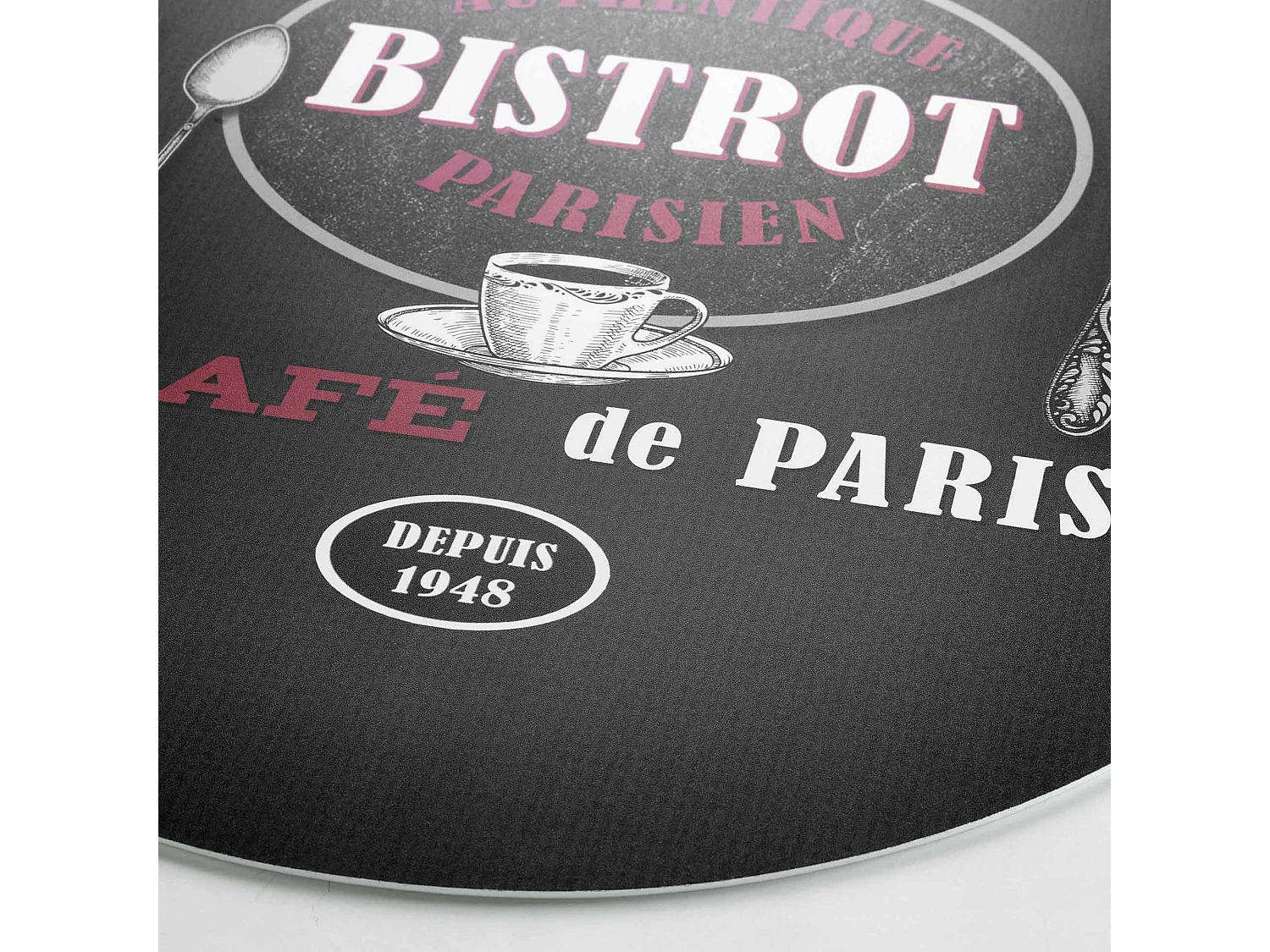 Set de table rond 36 cm Authentique bistrot