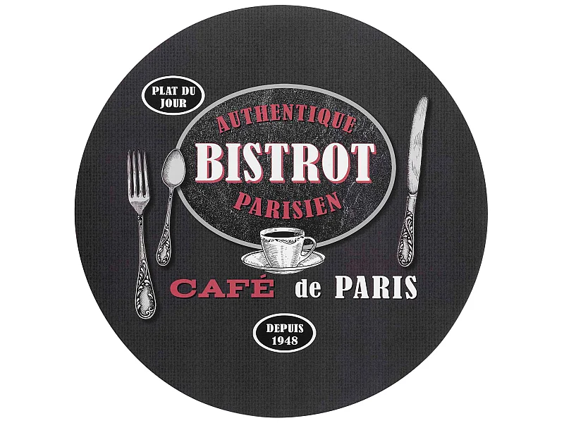 Set de table rond 36 cm Authentique bistrot