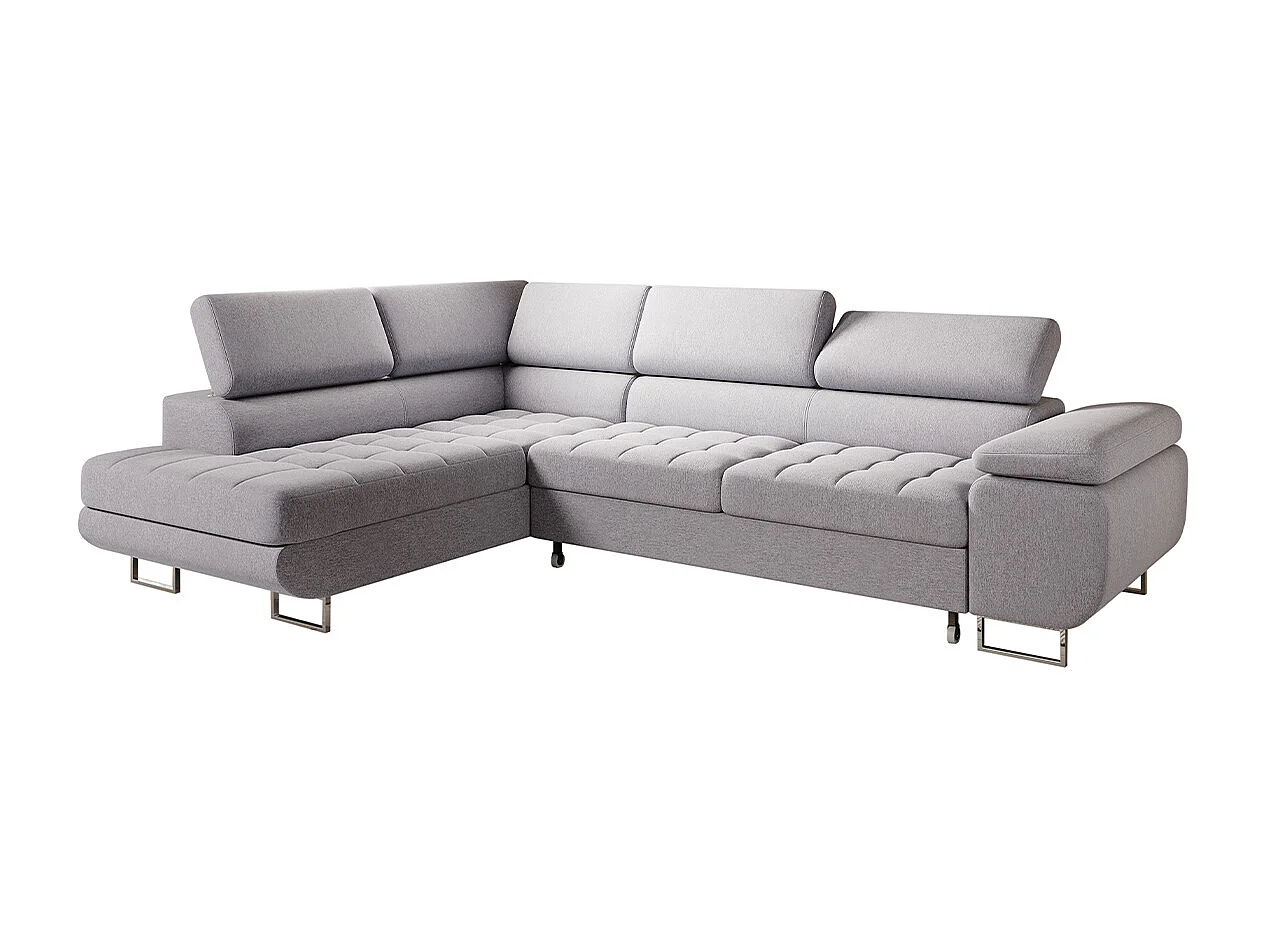 Canapé d'angle convertible gauche 4 places Eden Gris