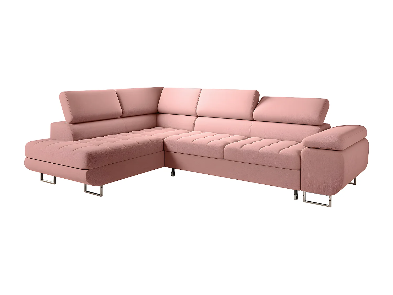 Canapé d'angle convertible gauche 4 places Eden Rose