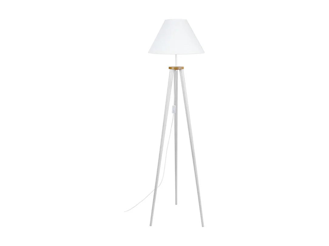 Abajur TOSEL TAMBOUR 35 tecido tambor branco D35 x H20  cm