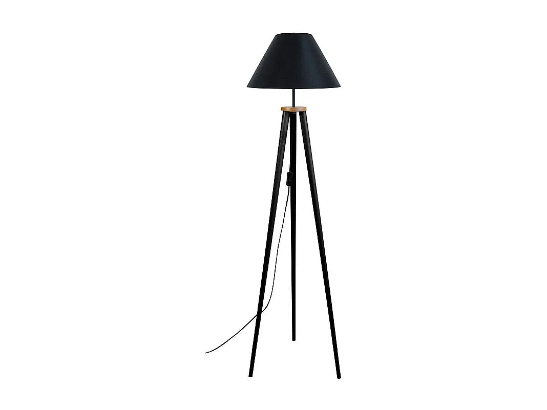 Abajur TOSEL TAMBOUR 35 tecido tambor cinza D35 x H20  cm