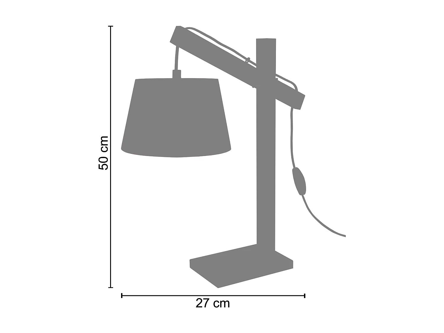 Candeeiro de pé para leitura TOSEL LARSEN metal articulado azul D40 x  H150  cm
