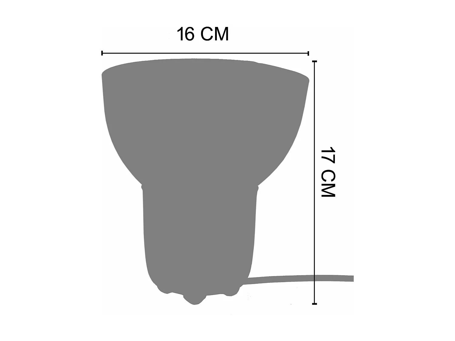 Candeeiro de mesa TOSEL LAM. BERNE metal cilindro branco D26 x  H40  cm