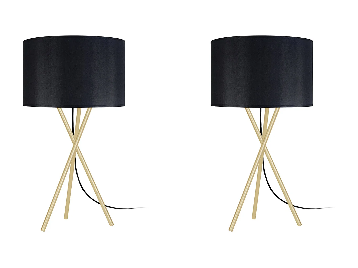 Abajur TOSEL RUHR LT2 tecido tripé cinza D19 x  H30  cm